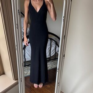 Lulu's Classic Black Maxi Dress